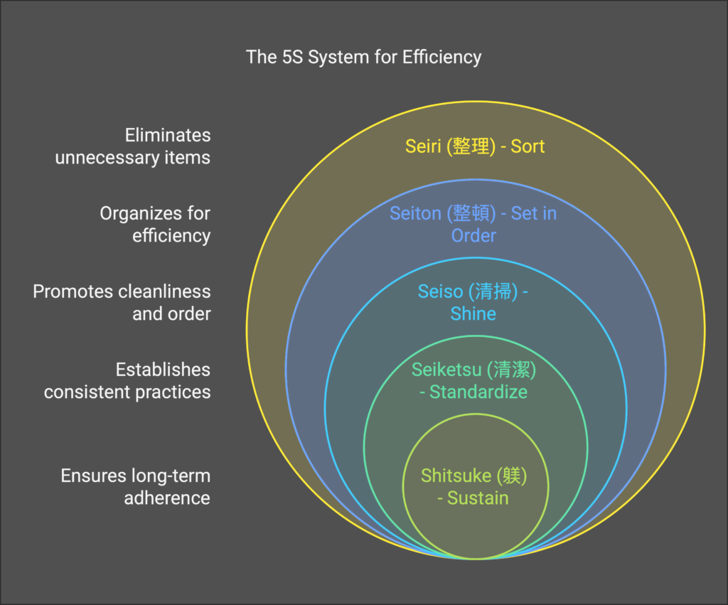 The 5S System Simplicity Meets Efficiency It's built on five pillars, each starting with 'S' in Japanese.png