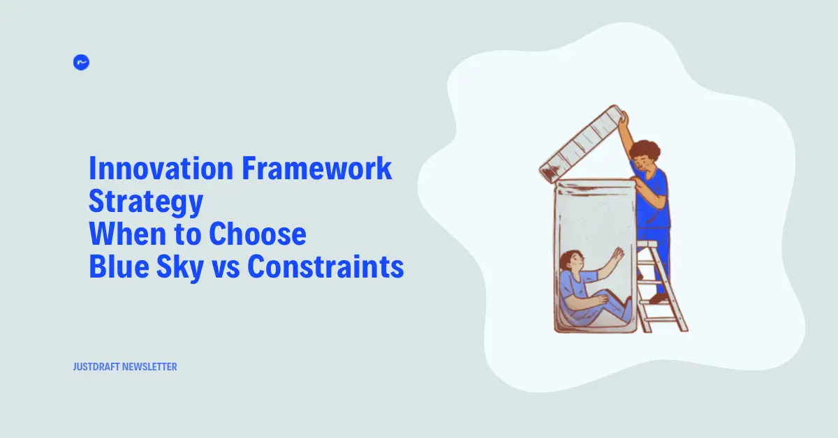 Blue sky vs constraint innovation: Which works better? Data-driven framework shows when to dream big vs work within limits for maximum ROI.