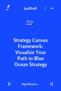 Learn how the Strategy Canvas helps you visualize and build a true competitive advantage. Use the Strategy Canvas to see your business differently and find your blue ocean.