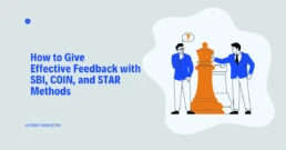Master three feedback frameworks used by top managers. SBI for speed, COIN for development, STAR for evaluation. Practical examples included.