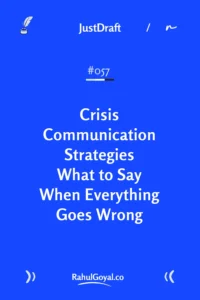 Crisis communication guide: What to say in the first hour, the 7 messages stakeholders need, and how to avoid the mistakes that amplify damage.