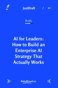 A practical guide for leaders on leveraging AI. Learn to build a real enterprise AI strategy, develop your team, and lead with human-centered skills.