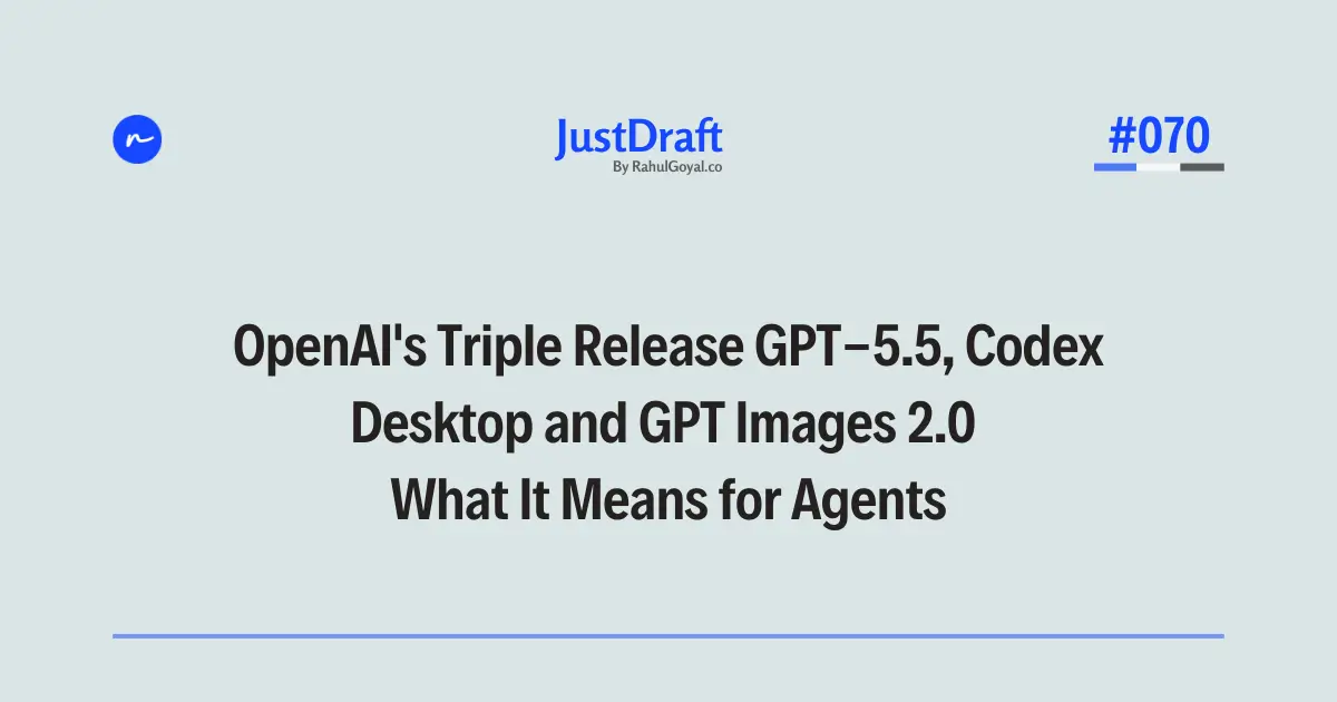 OpenAI released GPT-5.5, GPT Image 2, and Codex Desktop this week. Here's the honest breakdown for professionals running AI agents.
