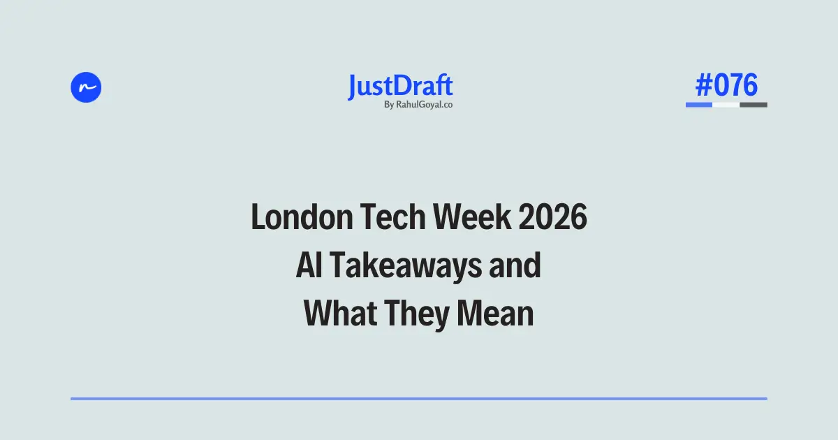 London Tech Week 2026 brought billions in AI investment and a major NHS rollout. Here are the 8 takeaways that matter most for the UK and world. From a £1.1bn chip plan to 505,000 NHS staff getting AI tools, London Tech Week 2026 signals a major shift. Here's what it means for you.