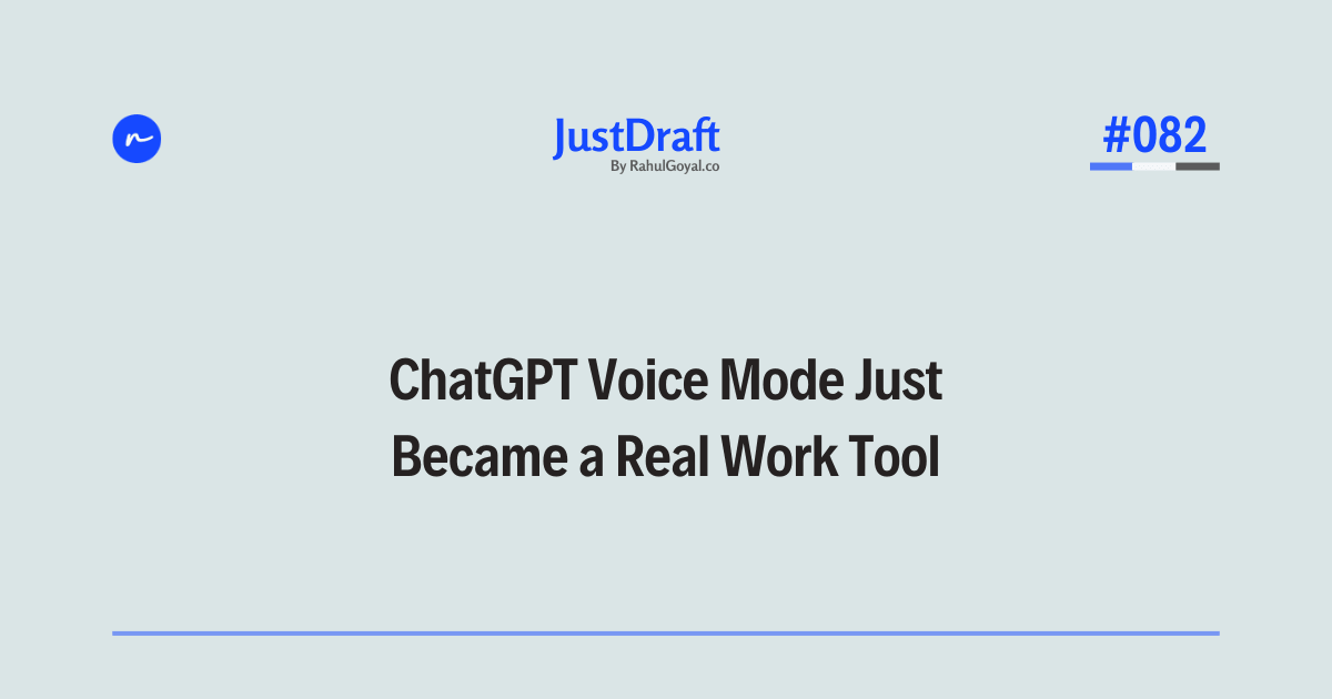 ChatGPT Voice Mode can now run tasks while you talk. Here are 7 practical ways to use it for real work (research, decisions, agent management, reports, coding and professional work) this week.